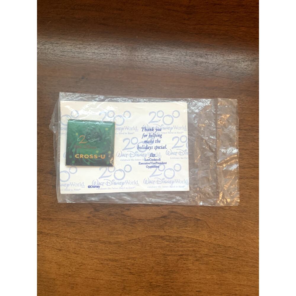 Cross U Year 2000 Square Employee Disney Trading Pin